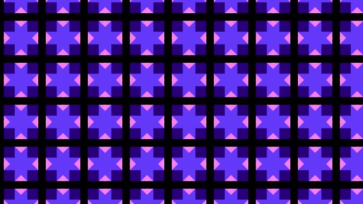 Video in loop dai colori azzurro chiaro e rosa di un motivo senza soluzione di continuità con piastrelle decorative a patchwork
