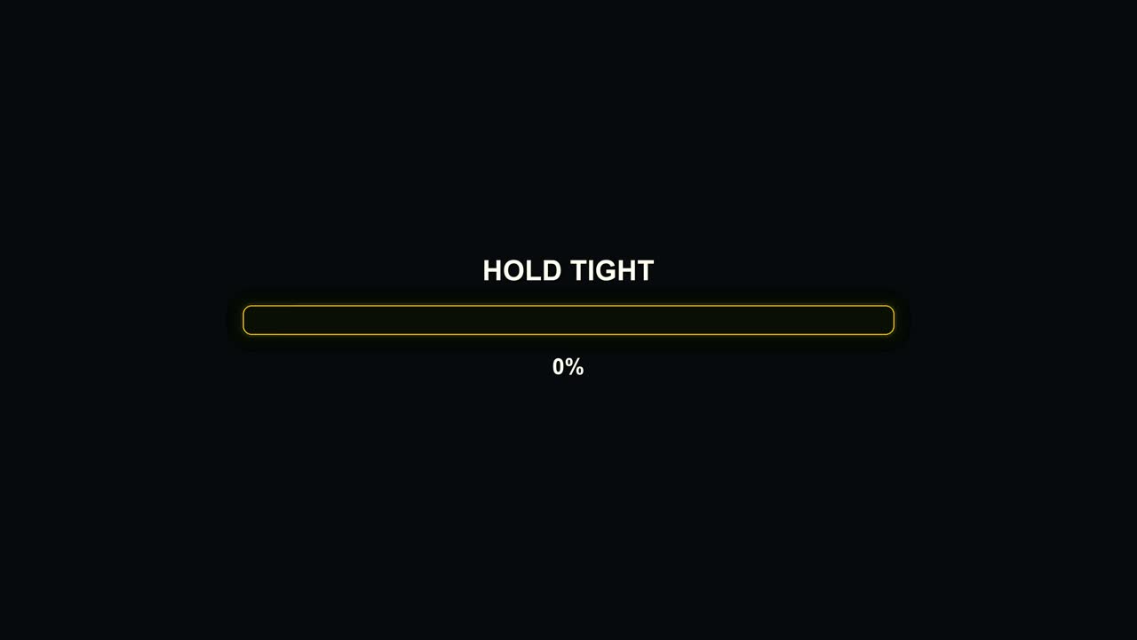 L'animazione della barra di avanzamento mostra il riempimento di una barra con un messaggio per gli spettatori. Questa grafica viene utilizzata dagli streamer per indicare i periodi di caricamento o di attesa durante i video.