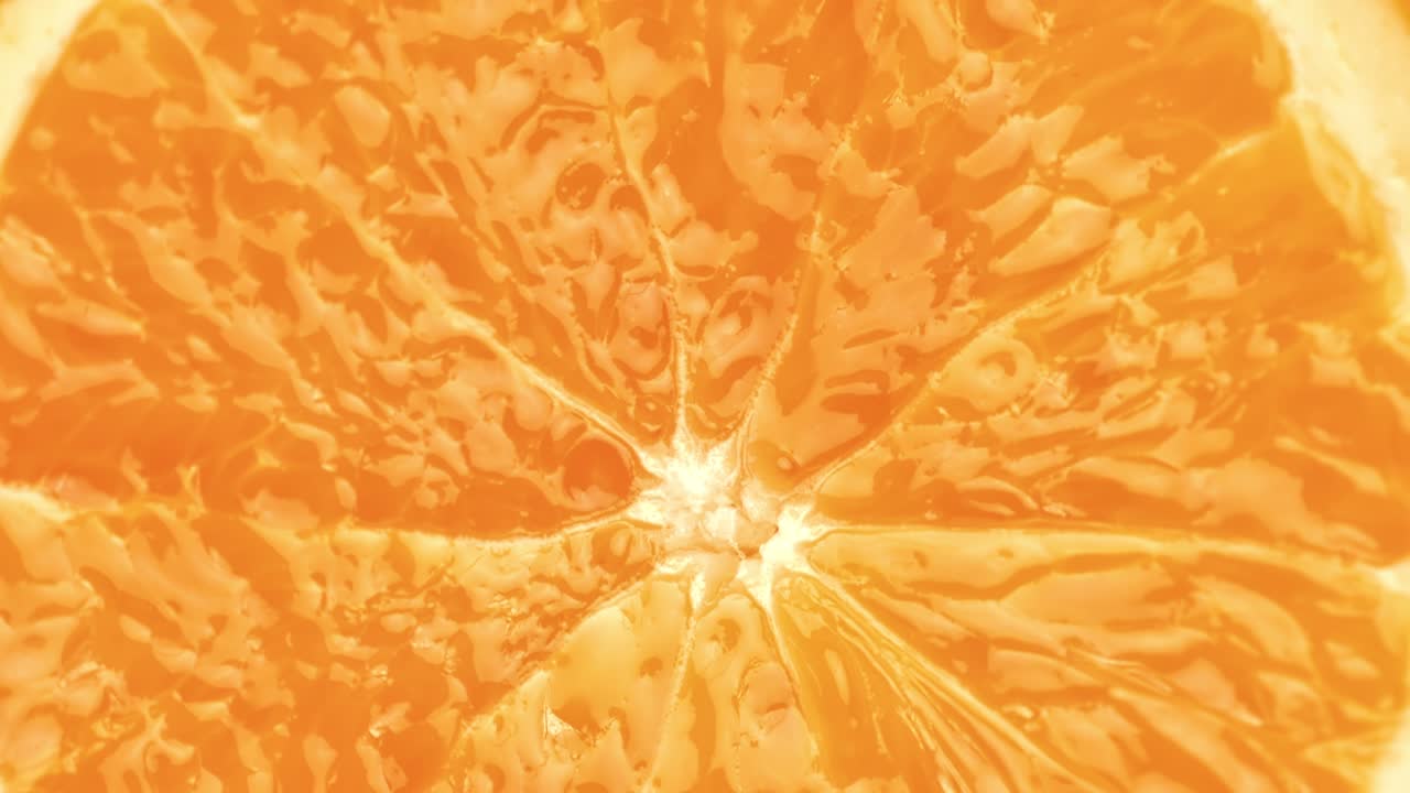 매크로 신선한 오렌지 원 조각 텍스처와 펠 비타민 해독 과일 항산화 맛