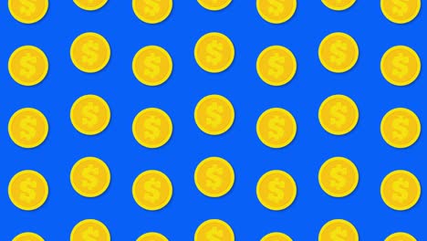 el patrón de moneda de dólar giratorio animación de fondo.4k video animación gráfica de movimiento. se puede utilizar para el video explicador.