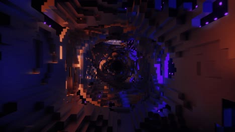 renderizado en 3d de un túnel brillante