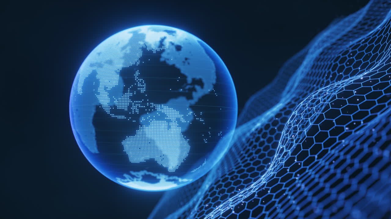 Digital earth with cyberspace background, 3d rendering.