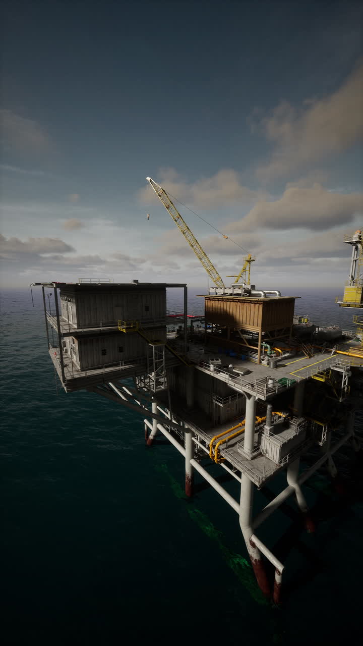 Olieboreplatform i havet