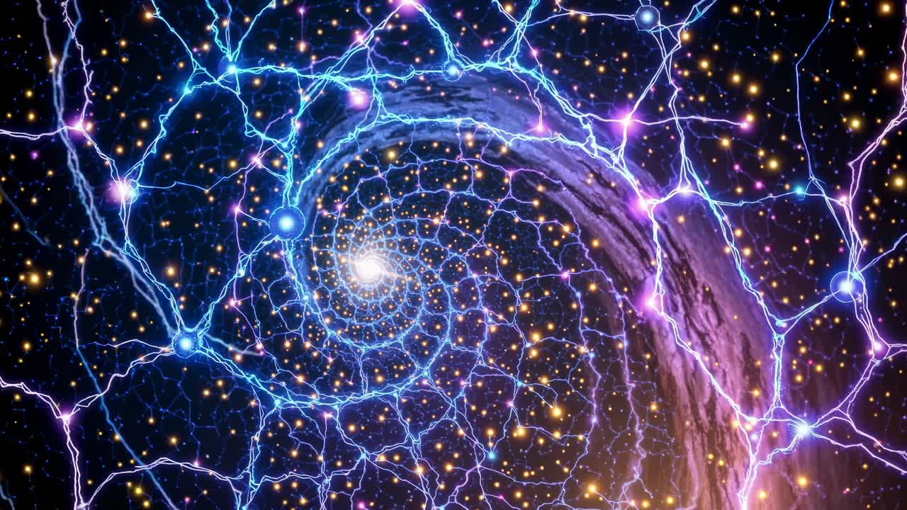 Abstract Spiral Galaxy of Neural Connections