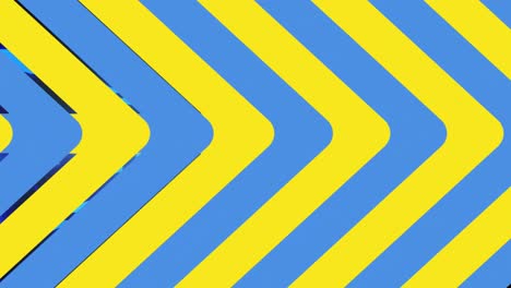 Animation-of-arrows-making-blue-and-yellow-chevron-pattern