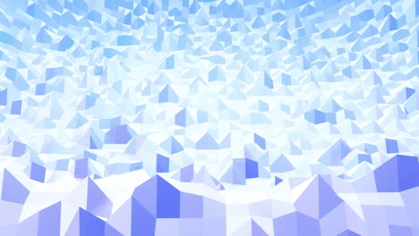 스타일리시 크리에이티브 라이트 (abstract low-poly background in 4k) - 추상적인 파동이 반이는 표면에서 순환적으로 움직이며, 부드럽고 부드러운 원활한 애니메이션, 단순한 미니멀리즘 기하학, 하색, 파란색 등.
