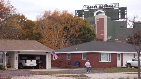 green bay packers lambeau field towers of neighborhoods in rural green bay wisconsin