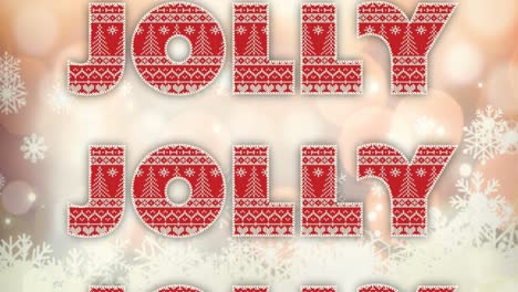 animación de texto alegre en repetición en navidad sobre fondo blanco