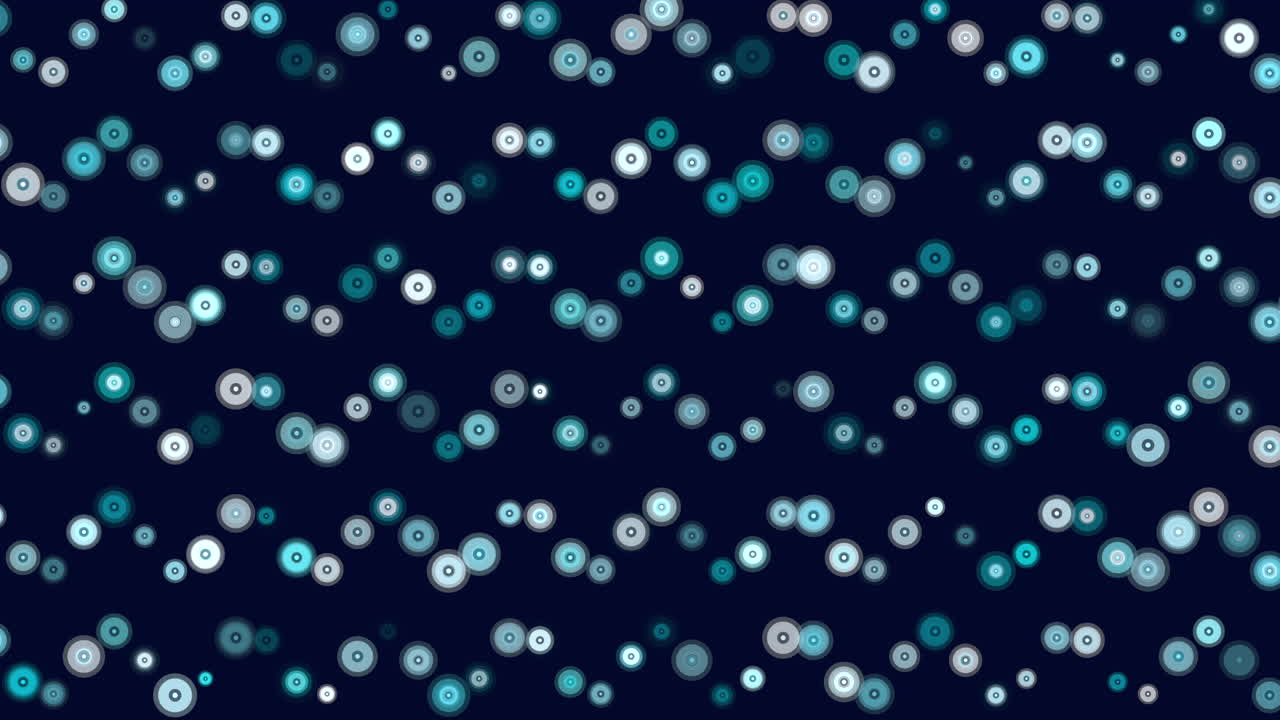 Floating green circles on dark background