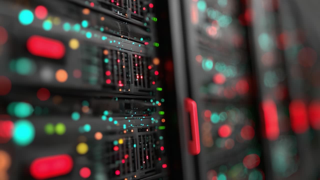 An In-Depth Look at Server Technology: Capturing the Intricacies of Data Centers and Their Colorful Displays of Light and Connectivity