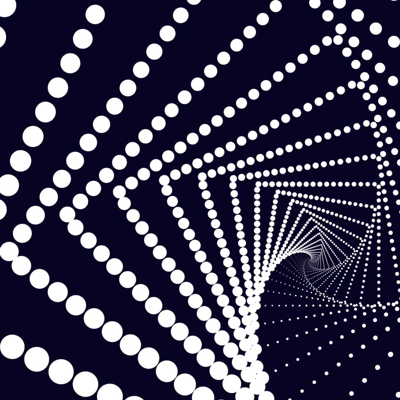 Abstract Geometric Dot Swirl Pattern