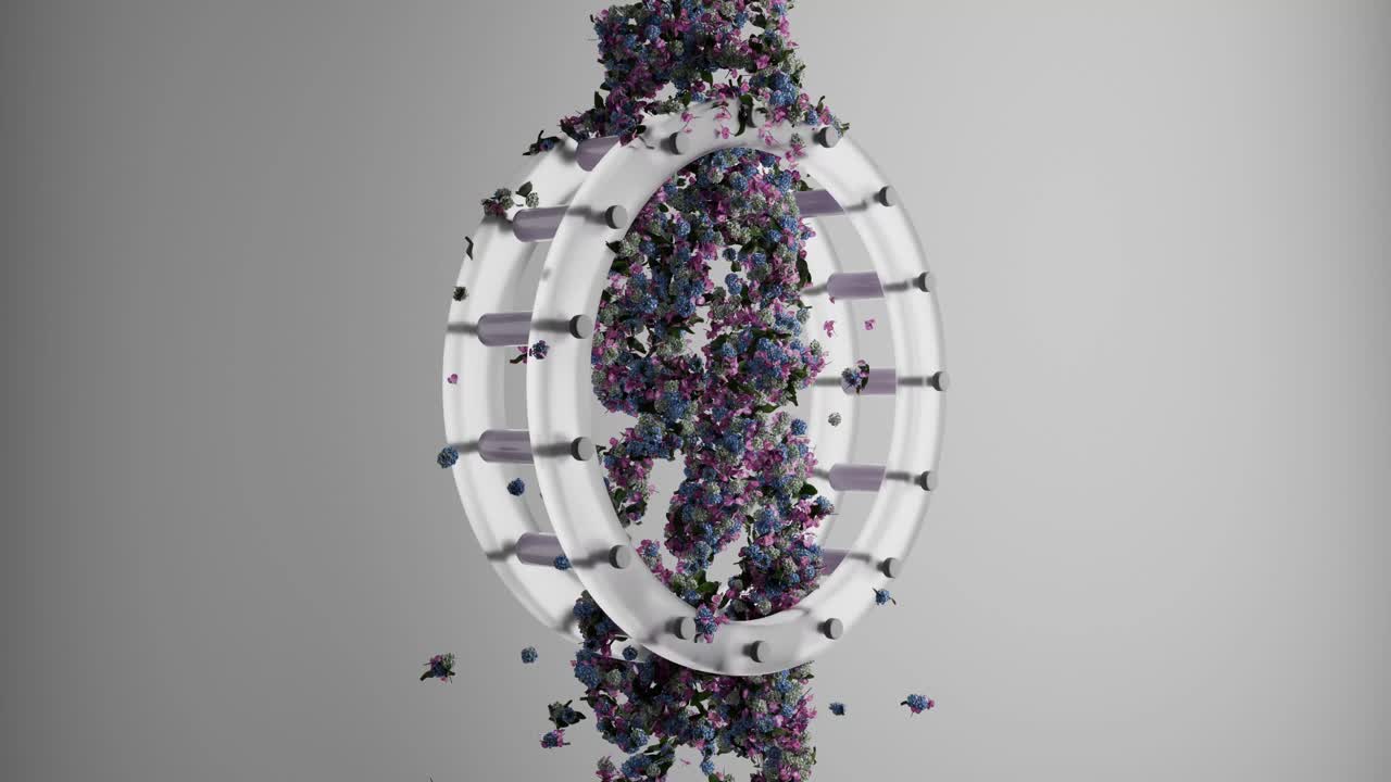 추상적인 꽃 기하학적 디자인