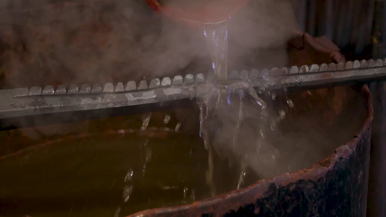 Blacksmith Metal Forging In 120fps Slow Motion