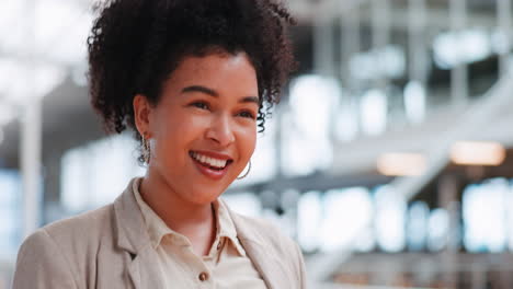 Leadership,-business-and-black-woman-wink-walking