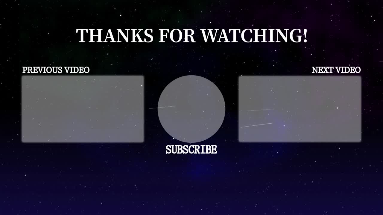 espacio galaxia tarjeta de finalización pantalla de finalización gráficos de movimiento