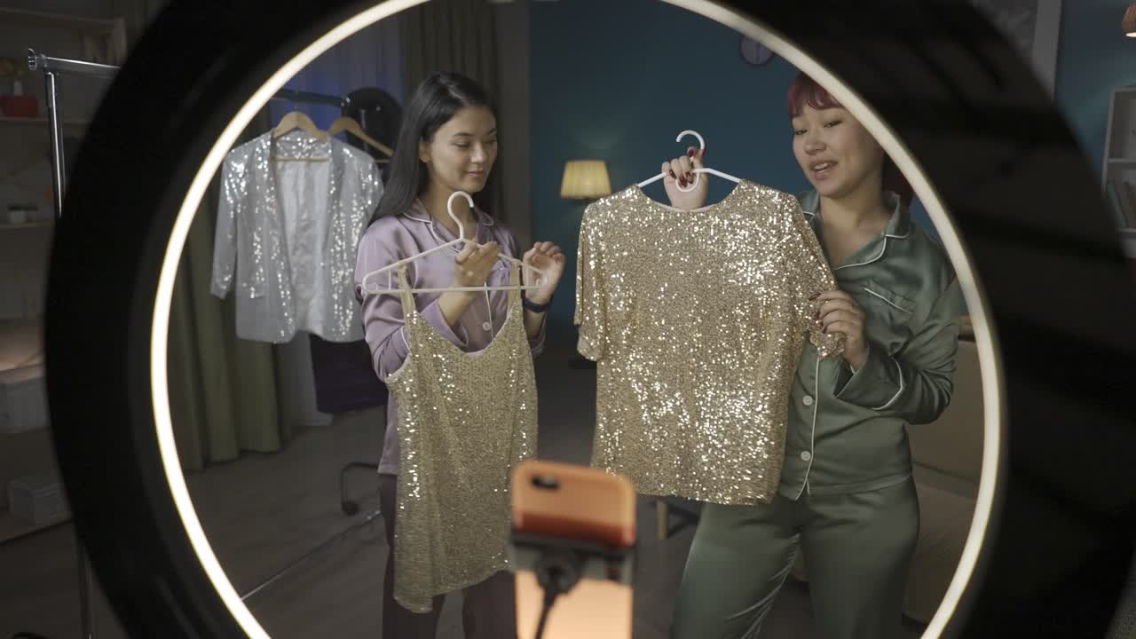 Fashion Review: Two Friends Try on Glittery Tops