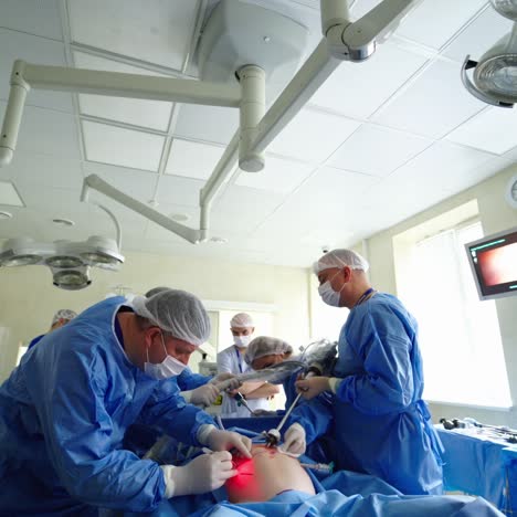 modern surgical system. medical robot. minimally invasive robotic surgery. da vinci surgery