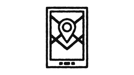 gps location icon animation footage & alpha channel