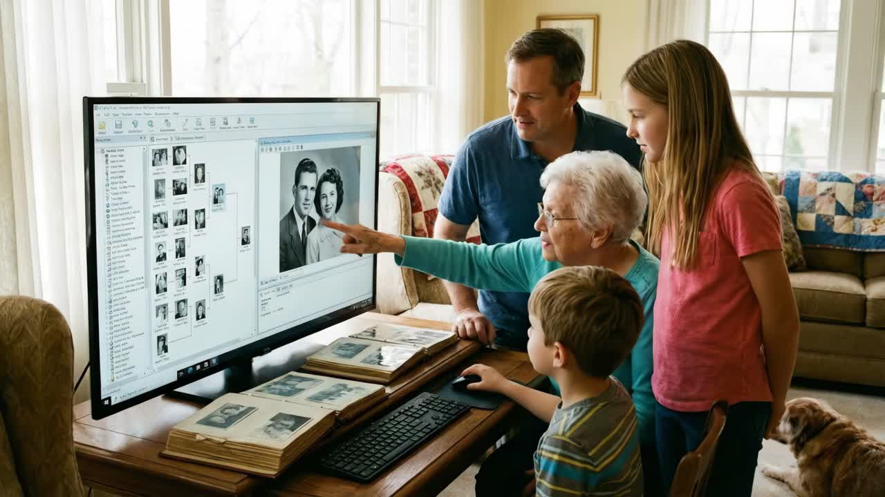 Family Exploring Ancestry Together