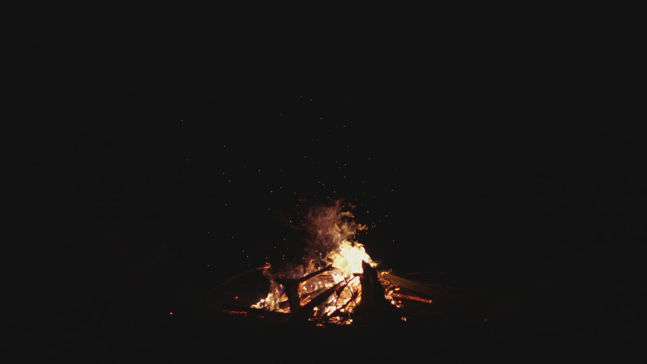 A Bonfire at Night