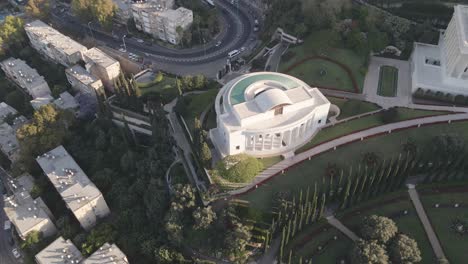 aerial circling view of world centre building