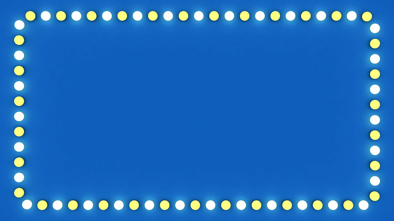 박이는 전구 파란 프레임 경계 화면 표시 표면 카지노 배경 루프