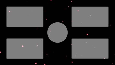Cherry blossom petals particles end card ending screen motion graphics