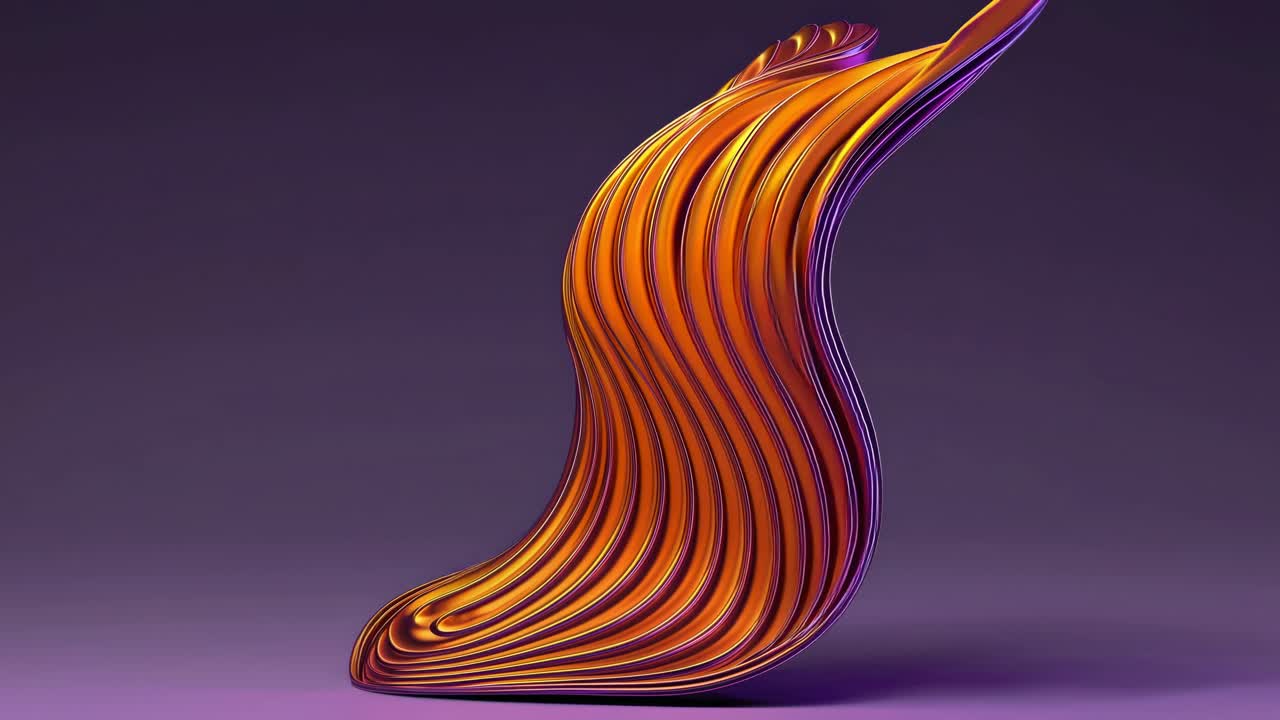 renderizado 3d abstracto de formas onduladas de colores