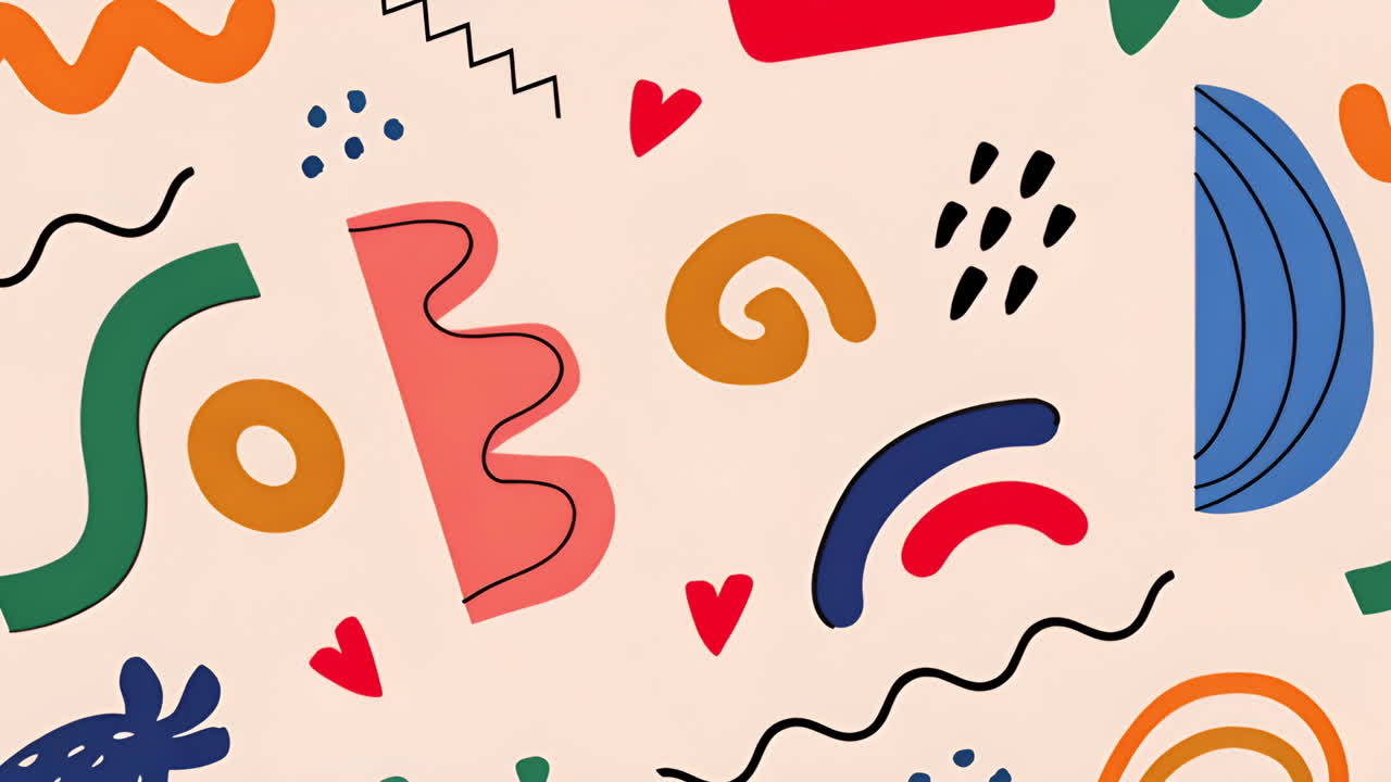 Fondo de patrón de formas coloridas abstractas