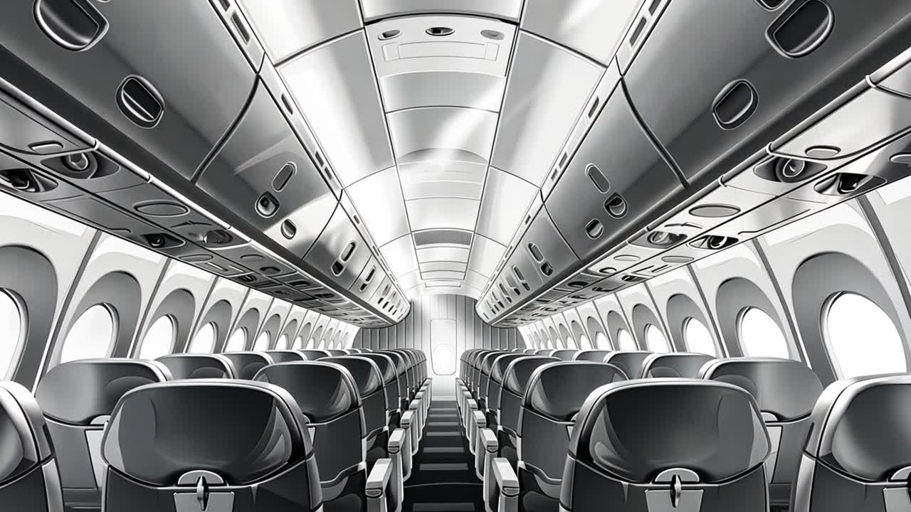 interior del avión
