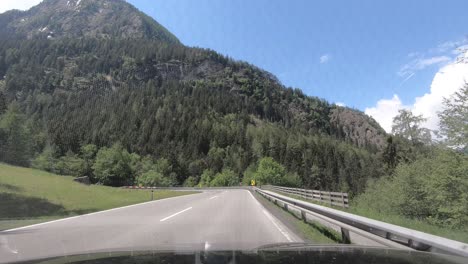 driving on mountain roads in tirol, austria