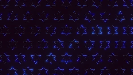 stunning blue and purple star pattern on black background