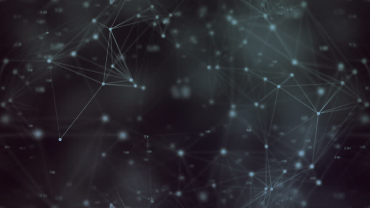 Abstract connecting lines against black background