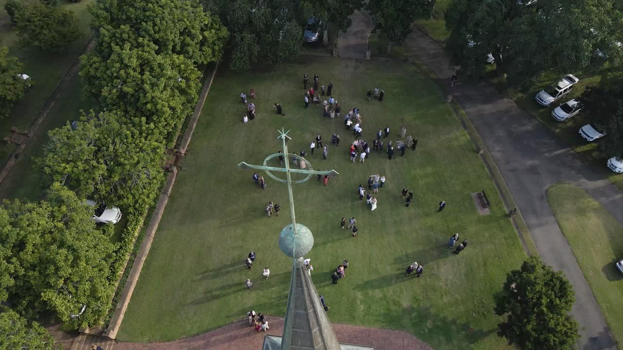 일요일 교회 독일 드론 4k