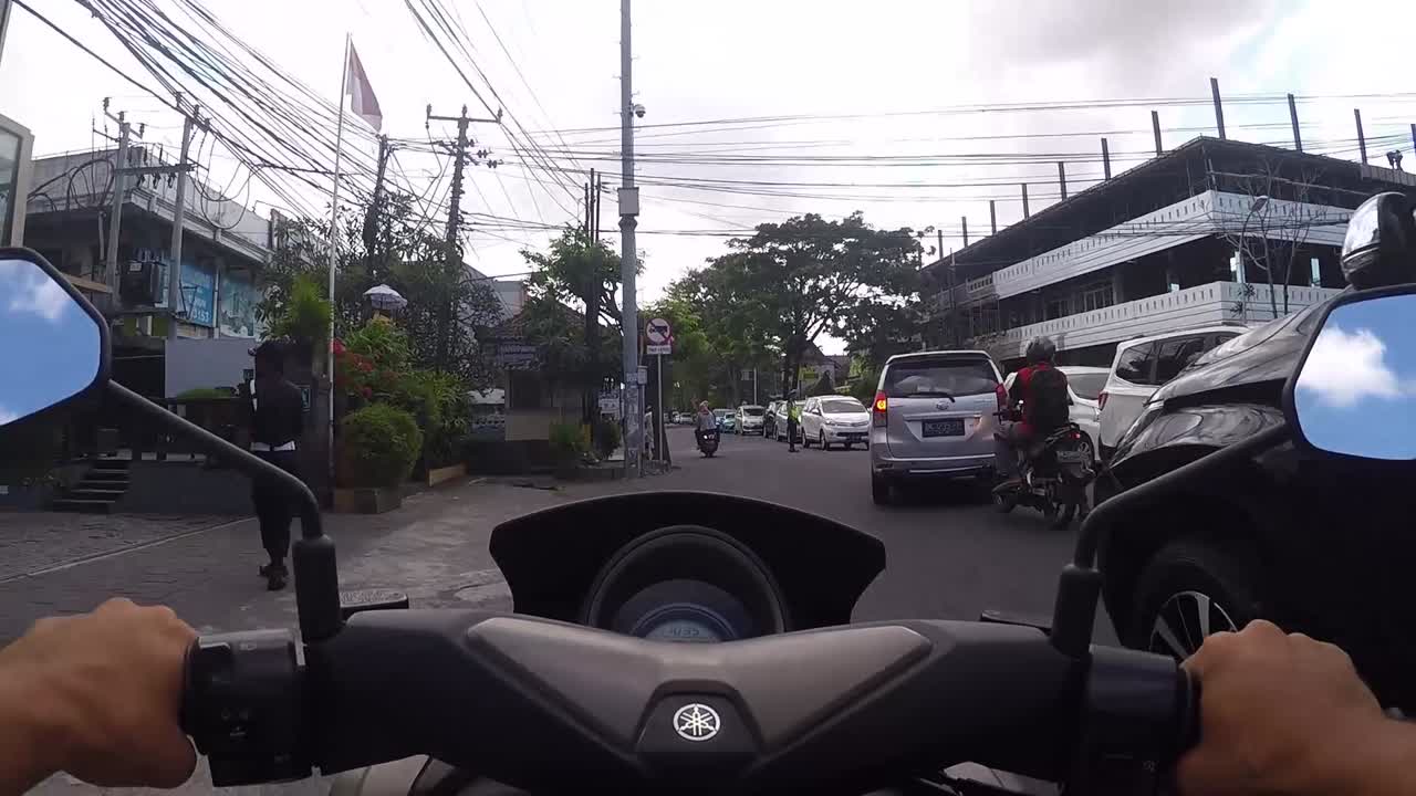 Motorcycle ride in the city