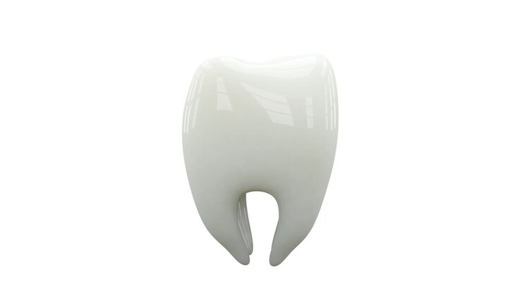 Health Tooth loop rotate on white background