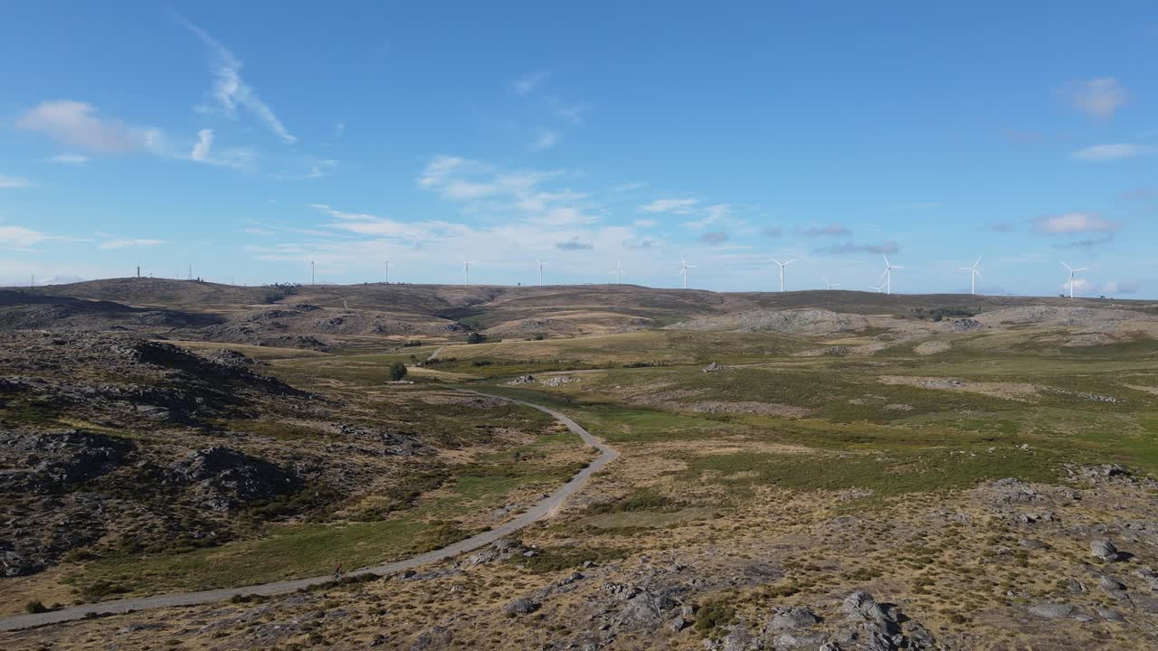 Biker riding on Freita Mountain range