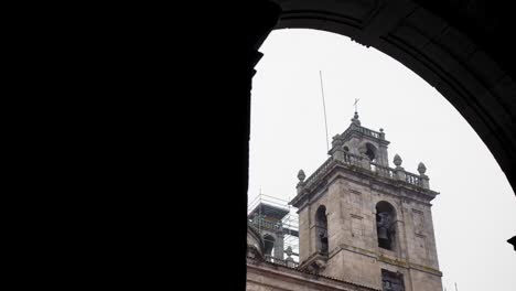 Historical-building-of-Nuestra-Señora-de-la-Antigua-in-Monforte-de-Lemos,-Spain