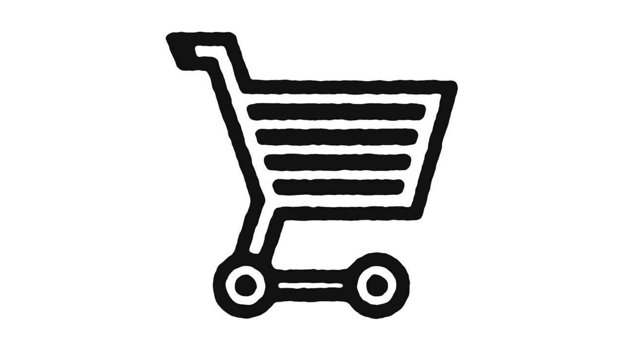 Store Shopping Icon Animation Footage & Alpha Channel