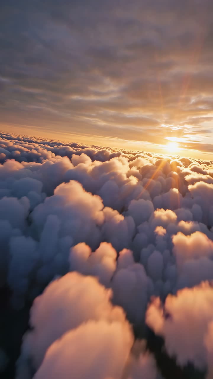 Il tramonto su un mare di nuvole