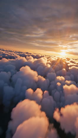 sunset over a sea of clouds