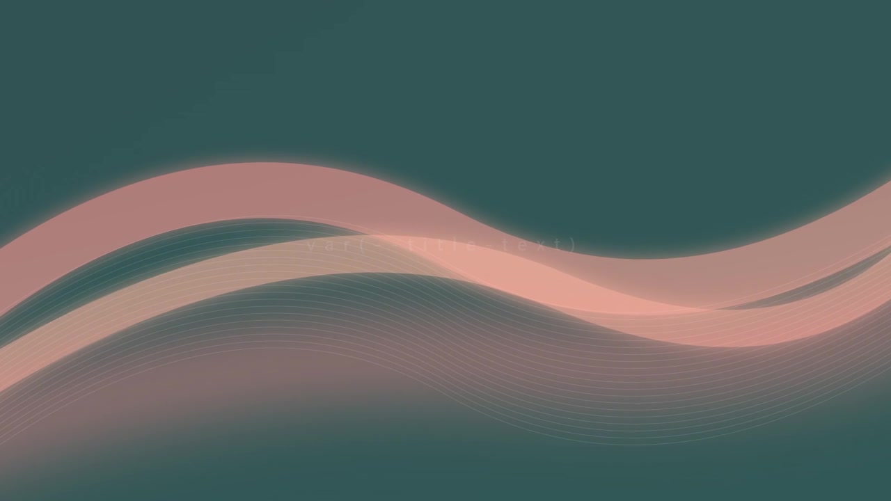 Abstract Motion Background with Soft Pink Wavy Lines on Dark Green