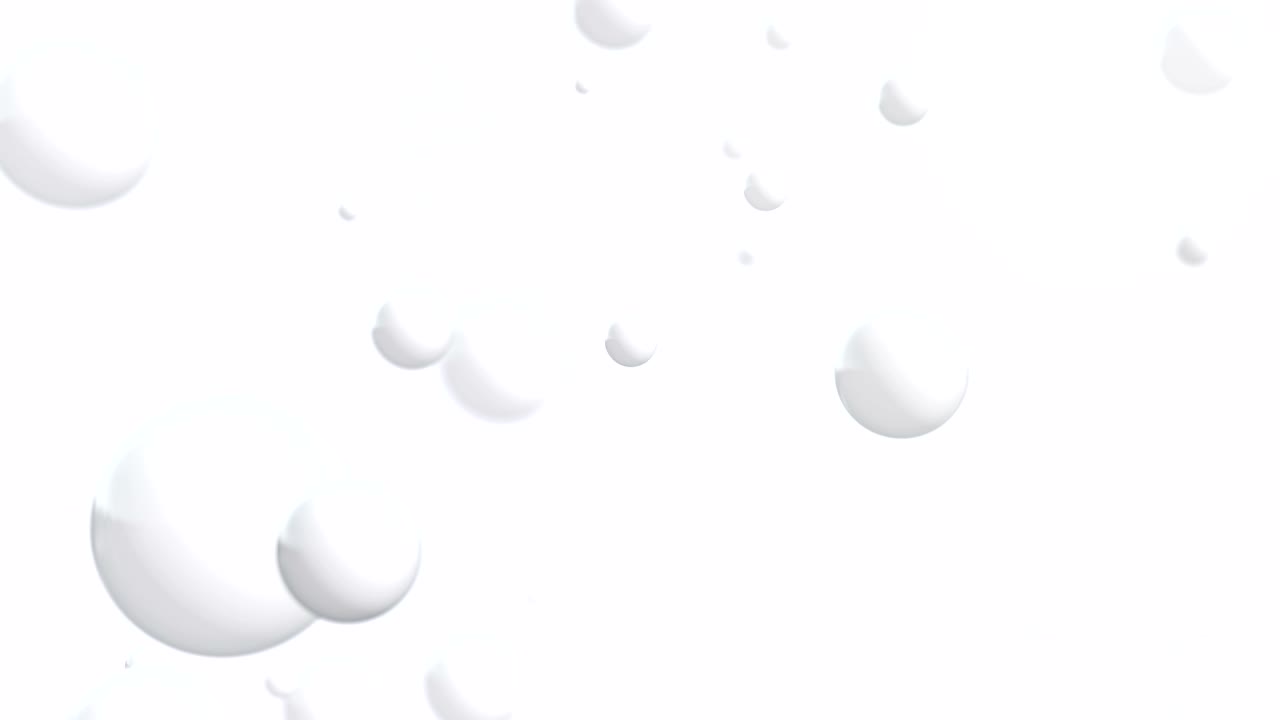 esferas tridimensionales blancas flotando