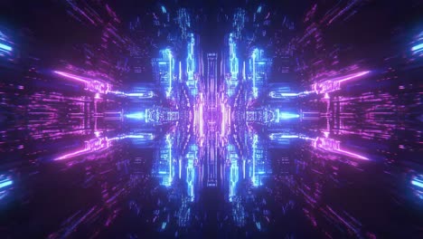 las imágenes del túnel de neón cyberpunk