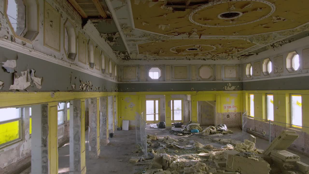 Abandoned Building Interior: Decay and Destruction