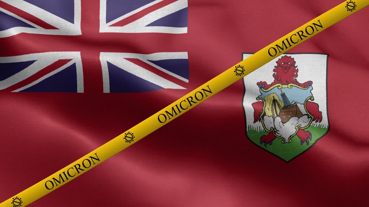 오미크론 변종과 버뮤다 발의 금지 줄무
