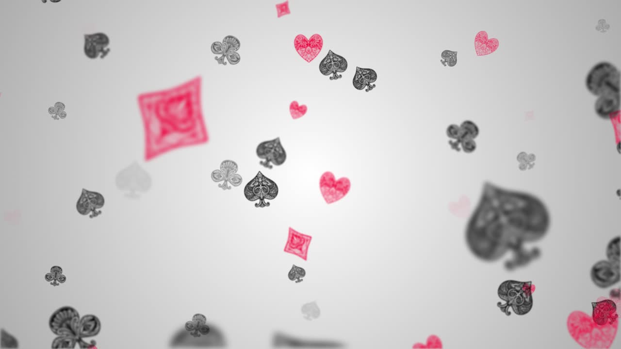 포커 카지노 배경 루프에 대한 카드 놀이 장식 기호 그림