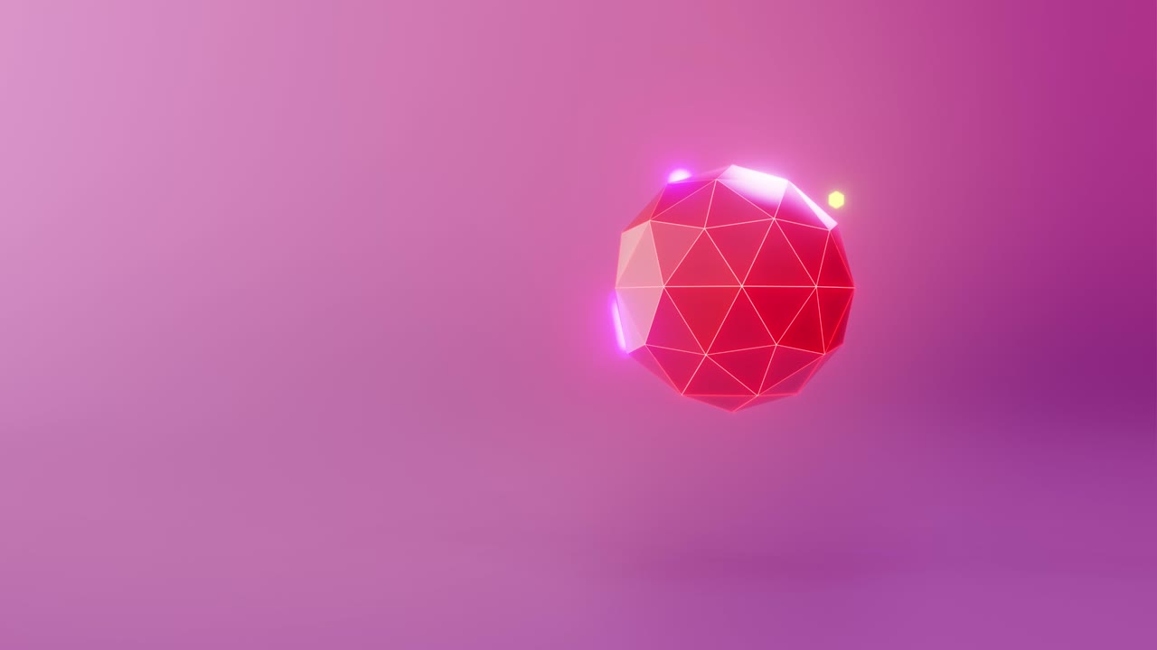 animación de bucle renderización 3d del latido del corazón en el concepto de amor o emoción.