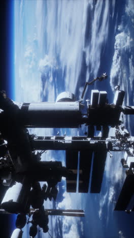 la estación espacial internacional en órbita alrededor de la tierra