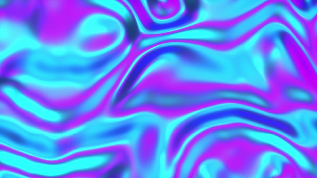 Multicolored waves of fluorescent pigment swirling and dissolving abstract background. 3d animation render